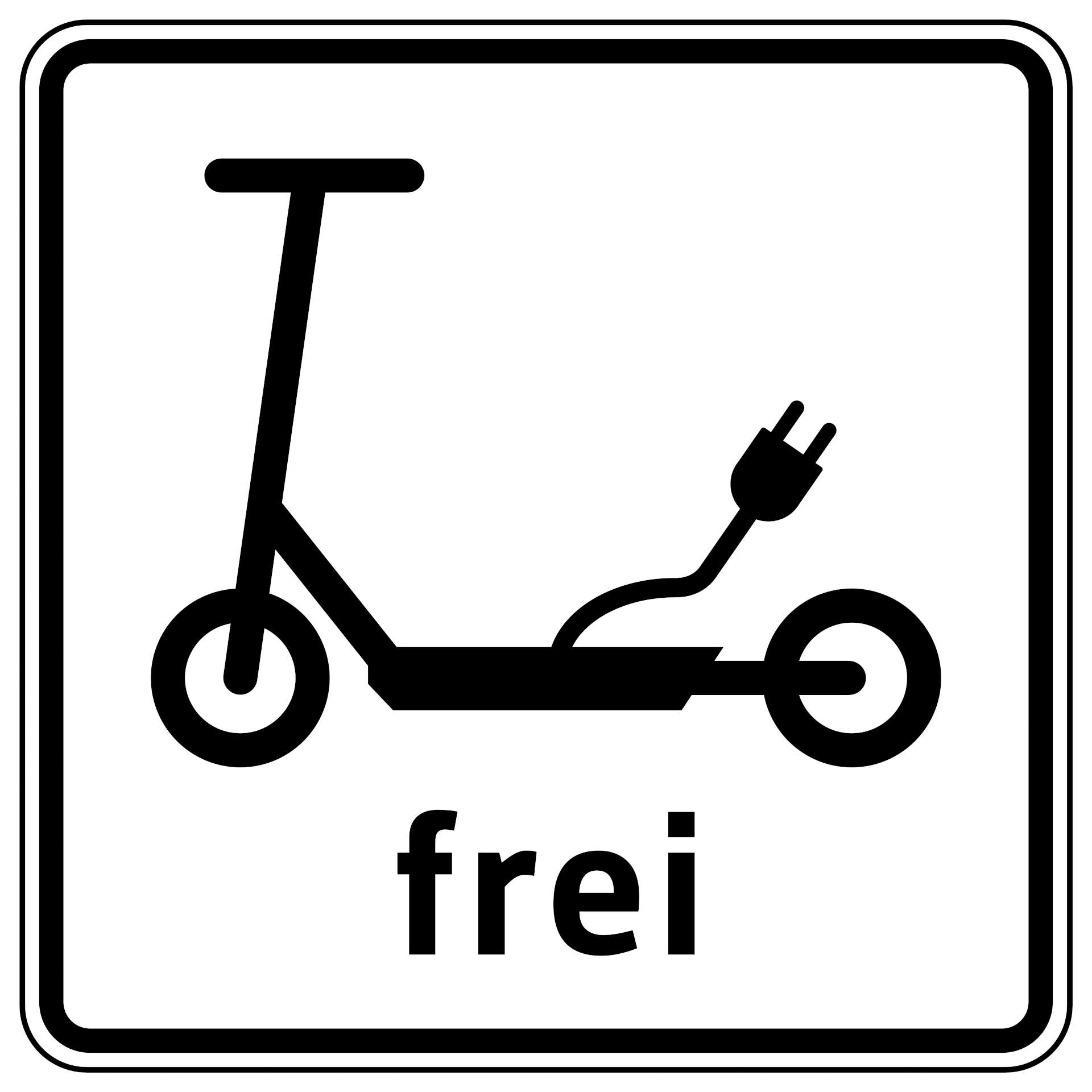 Verkehrsschild Für E-Scooter erlaubt" Verkehrsschild Für E-Scooter erlaubt"