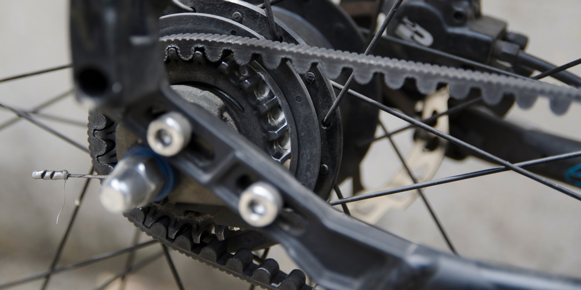 Detailaufnahme einer Nabenschaltung