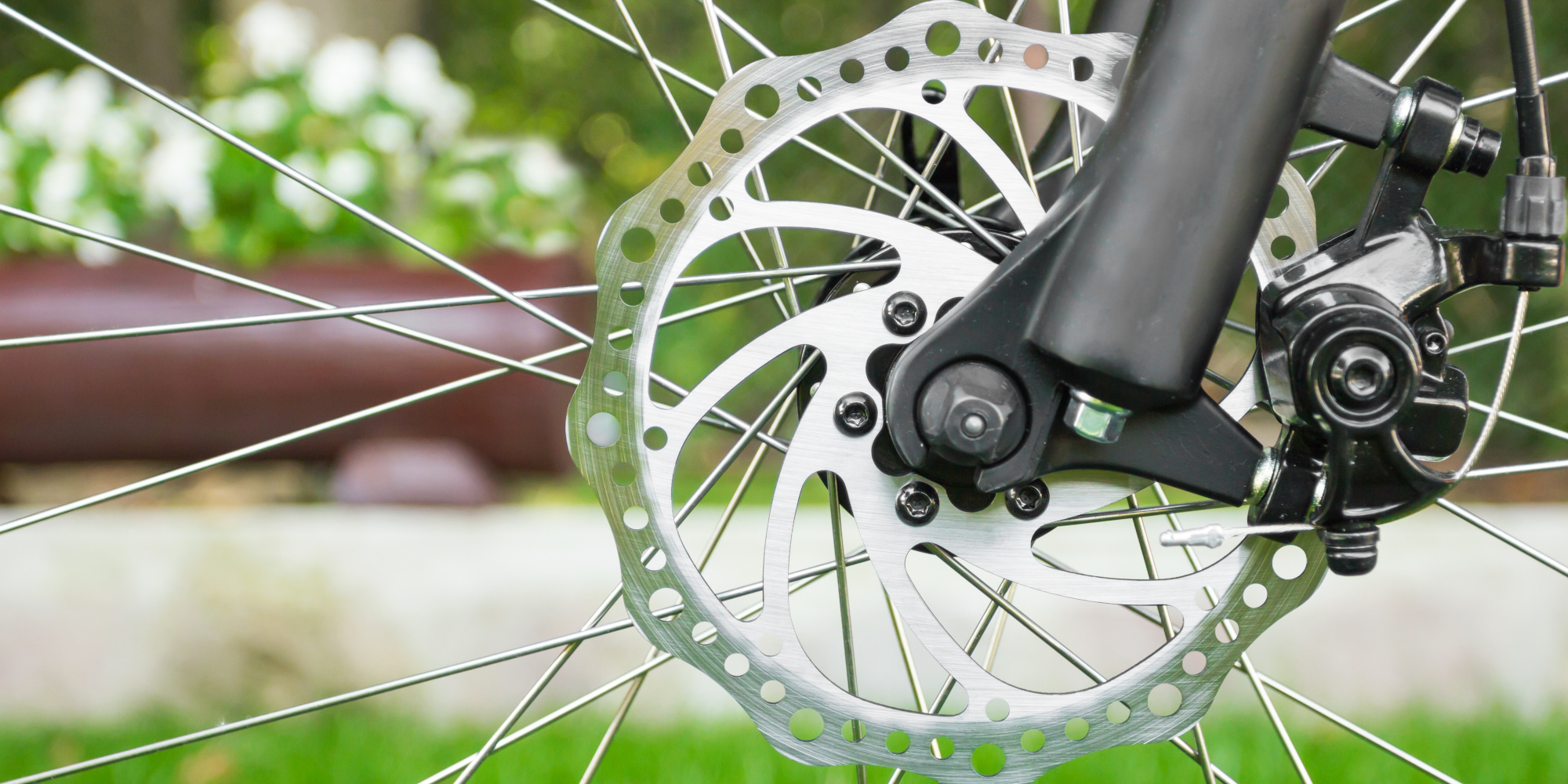 Schiebenbremse Metall-Scheibenbremse an einem Mountainbike