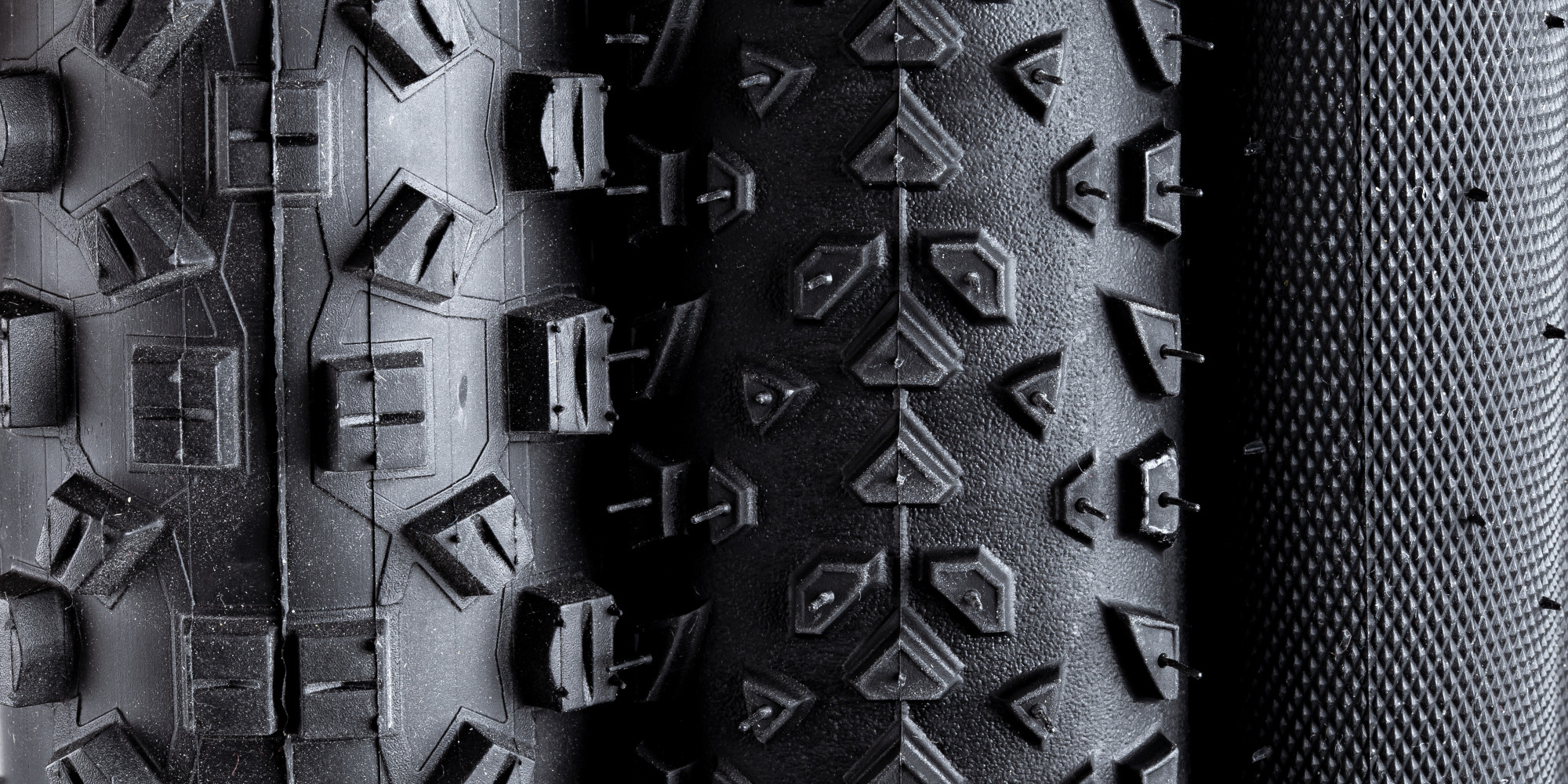 Verschiedene Fahrradreifen-Profilarten