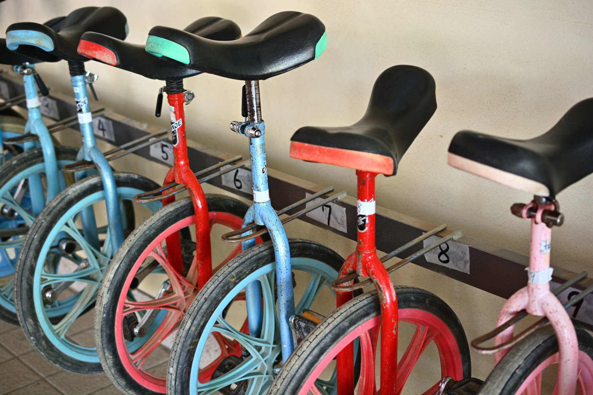 Kunstradfahren der akrobatische Hallenradsport