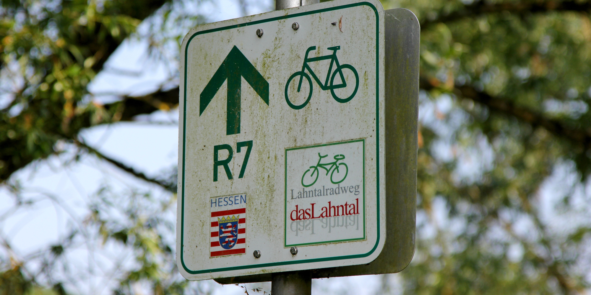 Radweg Schild Lahntal Radweg Schild Lahntal