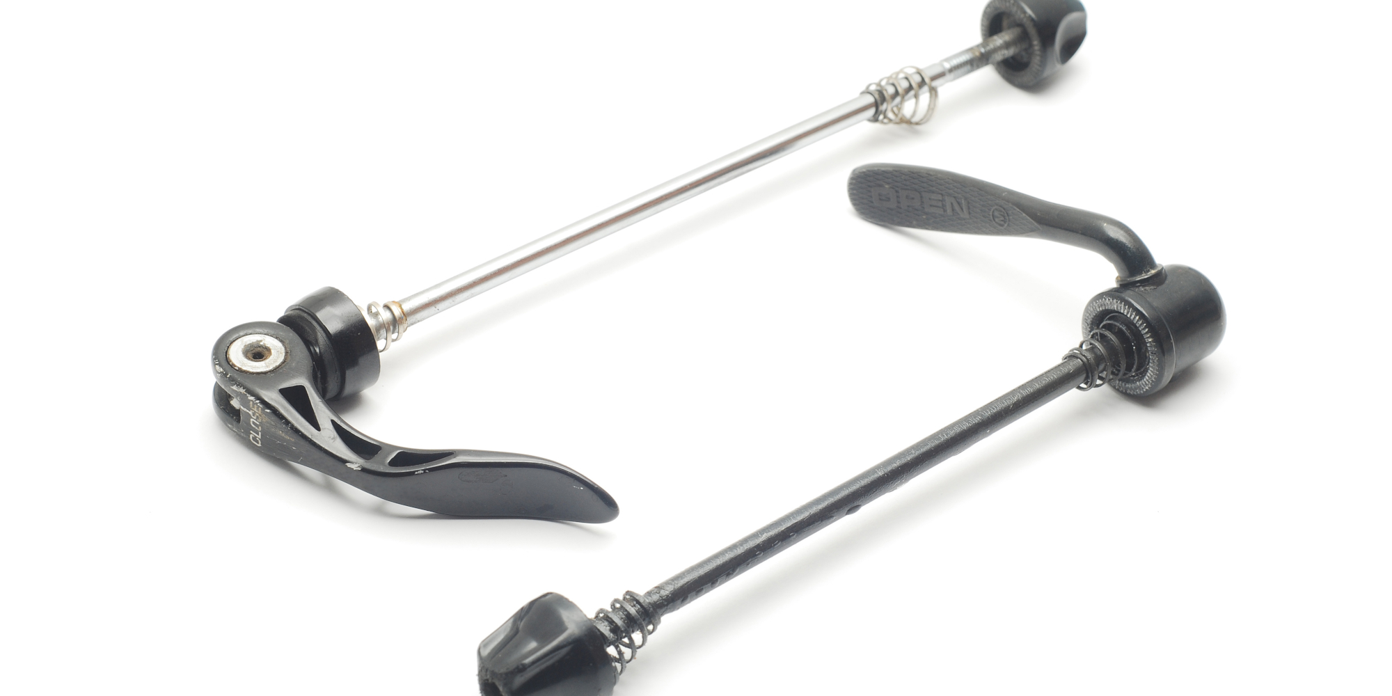 Schnellspanner auf weißem Hintergrund