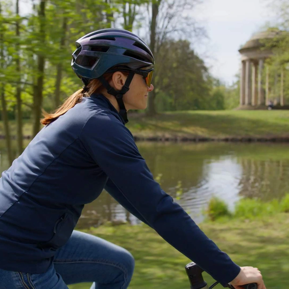 Eva-Maria beim Stadtradeln in den Herrenhäuser Gärten