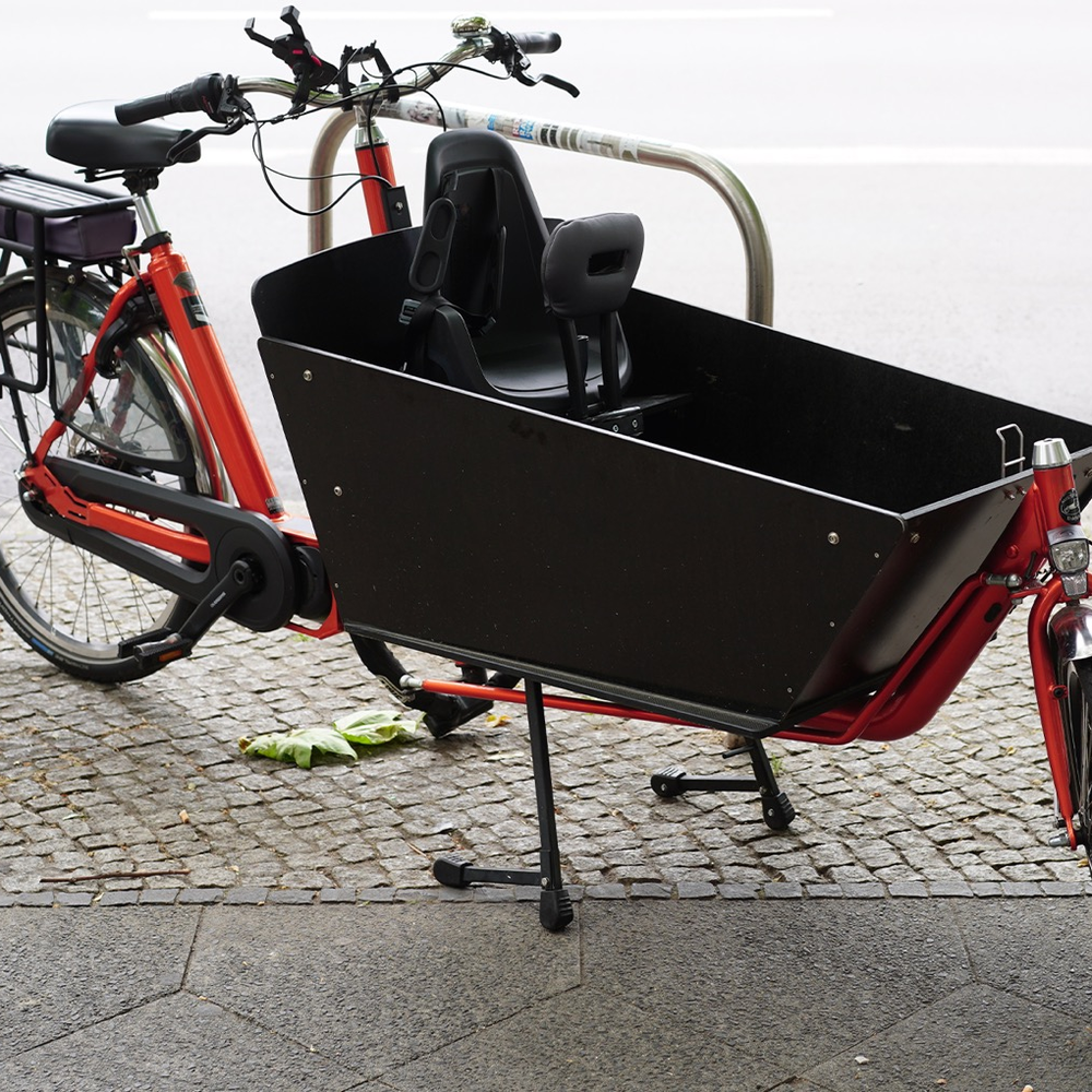 Lastenrad mit Kindersitz Lastenrad mit Kindersitz