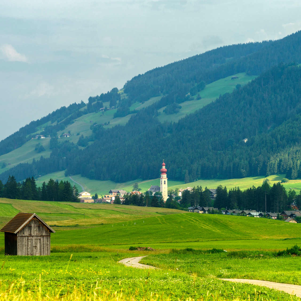 Blick auf den Pustertaler Radweg Blick auf den Pustertaler Radweg