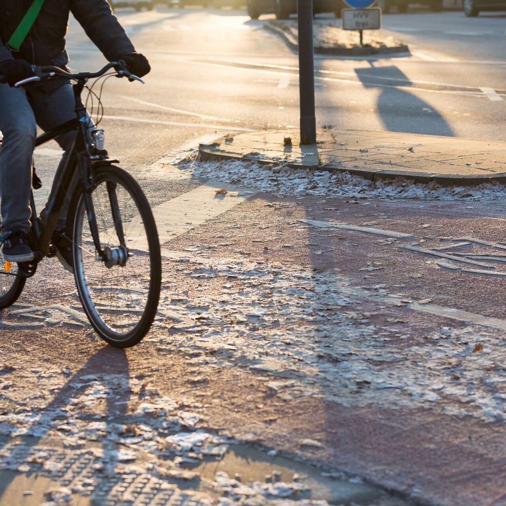 Fahrradfahren bei Glätte Fahrradfahren im Winter