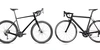 Rennrad oder Gravel: der große Vergleich auf linexo Gravelbike und Rennrad stehen sich auf einem weißen Hintergrund gegenüber