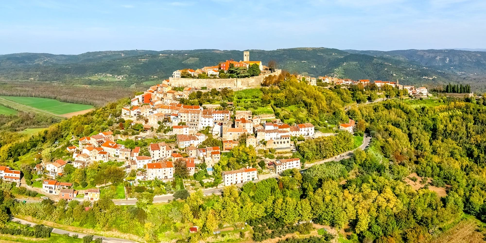 Stadt Motovun in Kroatien