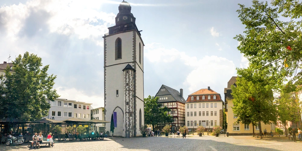 Das Landgrafenschloss von Marburg an der Lahn in Hessen 