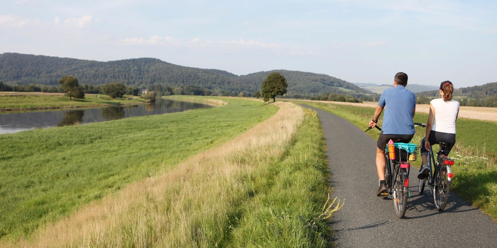 Weser Radweg bei Holzminden 