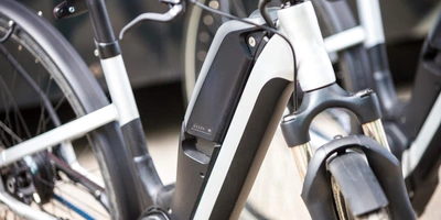 Nahaufnahme eines E-Bikes