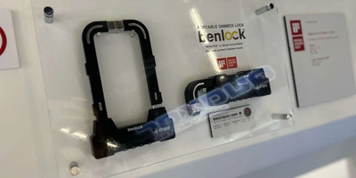 Das faltbare Bügelschloss vorgestellt bei der Eurobike 2023 Das Bügelschloss vorgestellt bei der Eurobike 2023