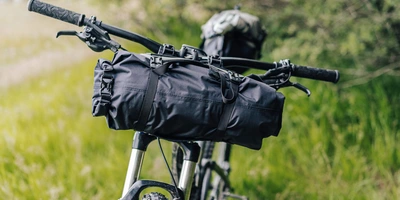 Ein bepacktes Fahrrad