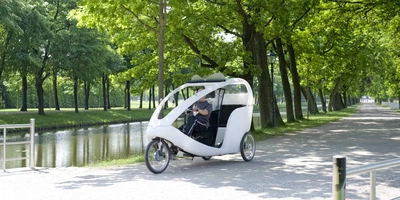 Fahrradtaxi im Park