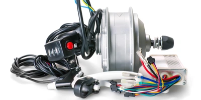 Abbildung eines E-Bike Motor und Antriebes.