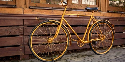 Goldendes Fahrrad