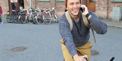 Telefonieren auf dem Fahrrad