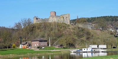 Burgruine Polle und Weserfähre 