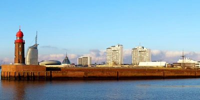 Panorama der Hafenstadt Bremerhaven