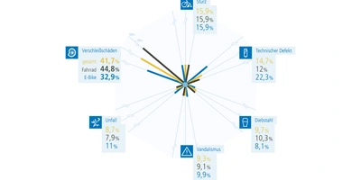 Grafik zu Anteilen an Schadenerfahrungen