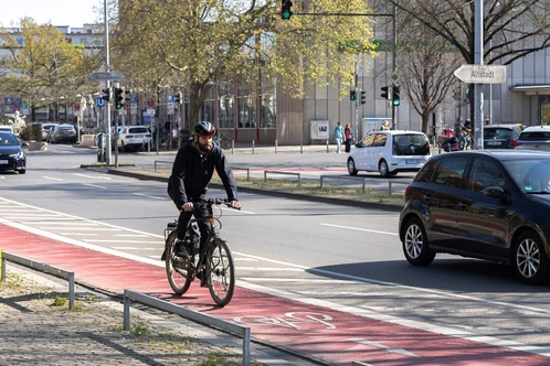 Felix auf dem Weg zur Arbeit 